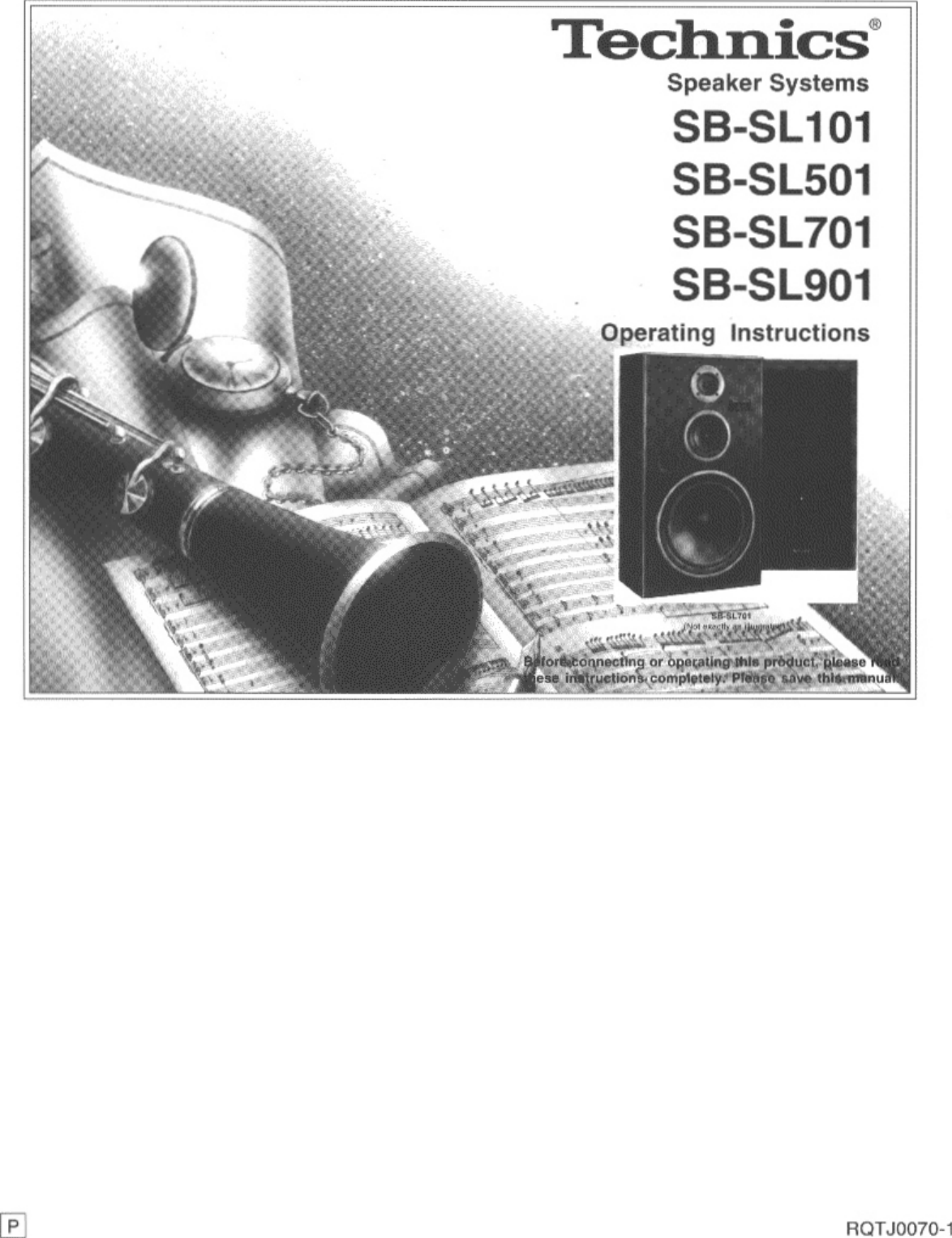 Page 1 of 4 - Technics Technics-Sb-Sl101-Users-Manual- PDF File Created From A TIFF .  Technics-sb-sl101-users-manual