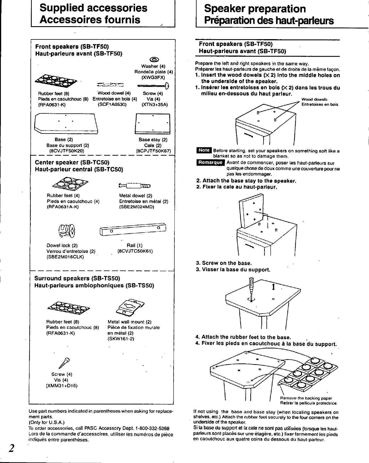 Page 2 of 8 - Technics Technics-Sb-Tf50-Users-Manual- PDF File Created From A TIFF .  Technics-sb-tf50-users-manual