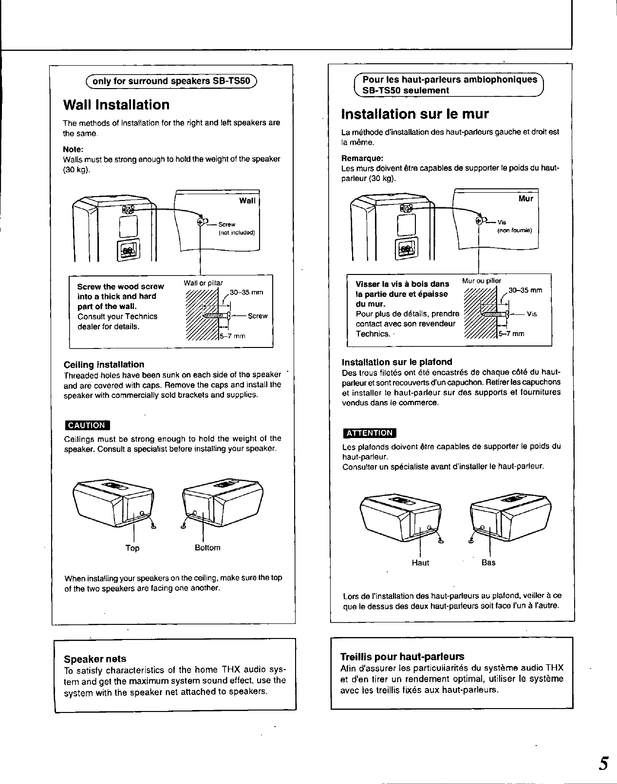 Page 5 of 8 - Technics Technics-Sb-Tf50-Users-Manual- PDF File Created From A TIFF .  Technics-sb-tf50-users-manual