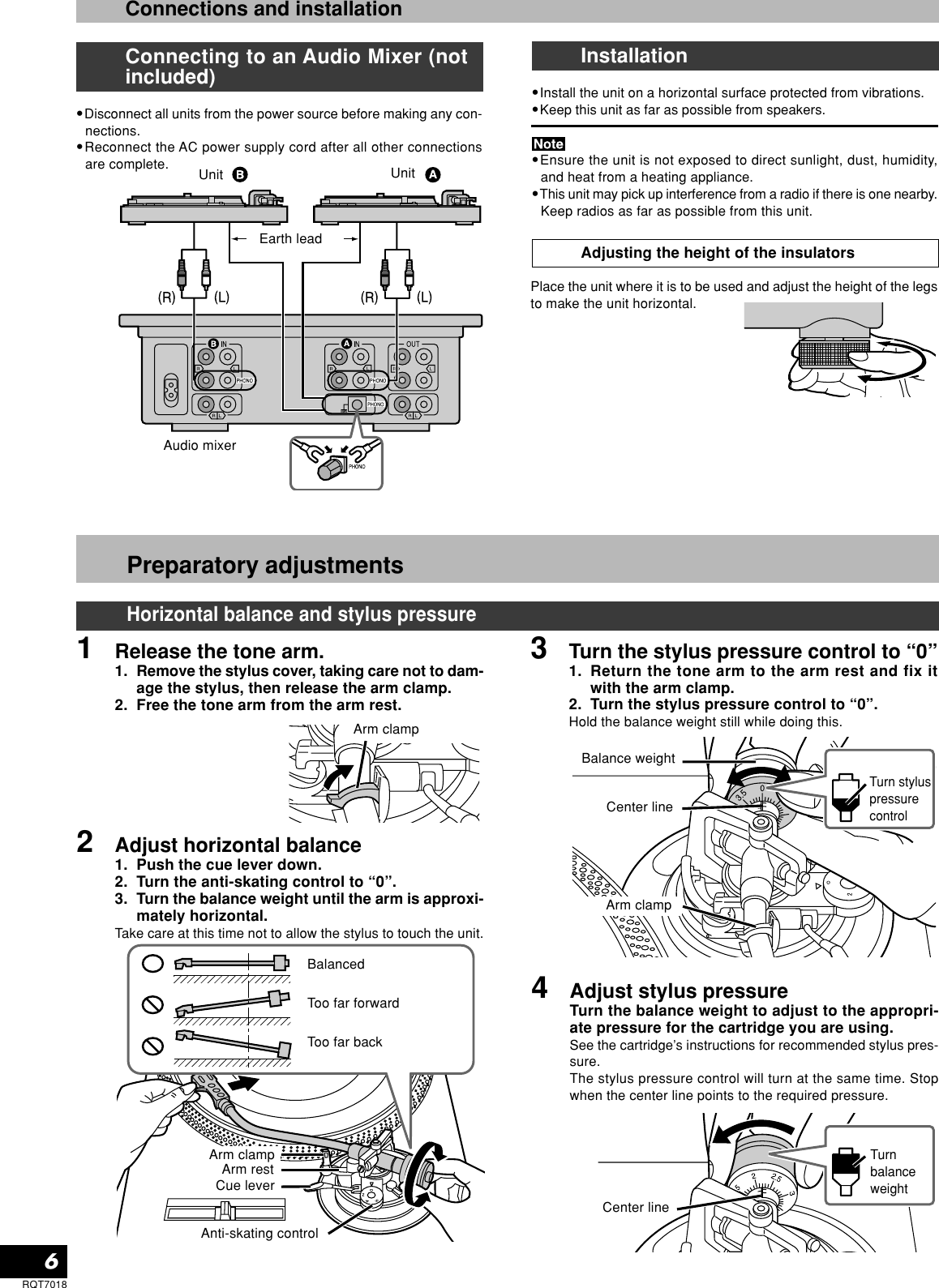 Page 6 of 12 - Technics Technics-Sl-1210Mk5-Owner-S-Manual