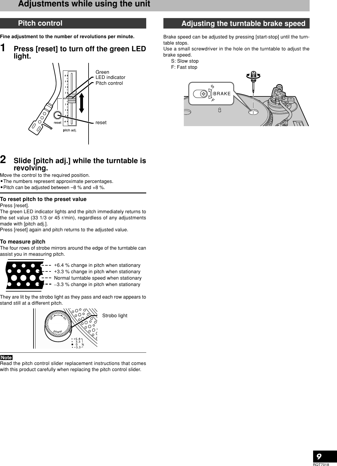 Page 9 of 12 - Technics Technics-Sl-1210Mk5-Owner-S-Manual