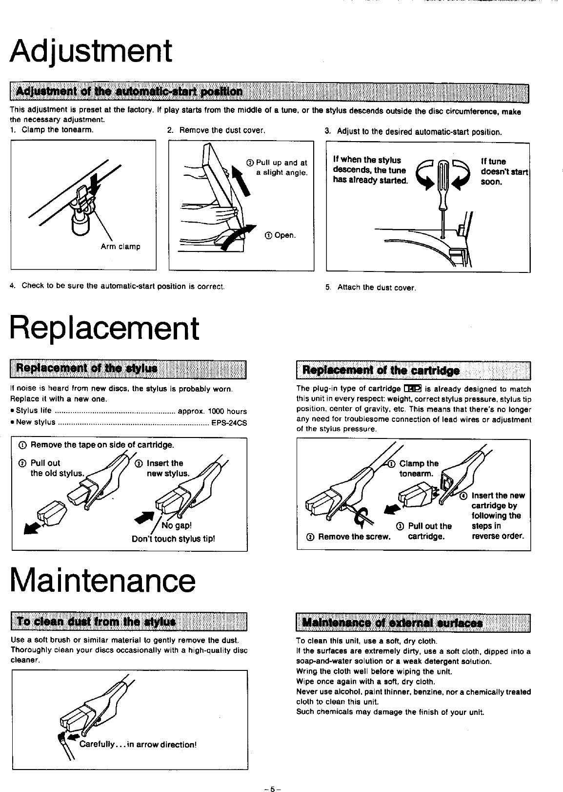 Page 5 of 6 - Technics Technics-Sl-J110R-Users-Manual-  Technics-sl-j110r-users-manual