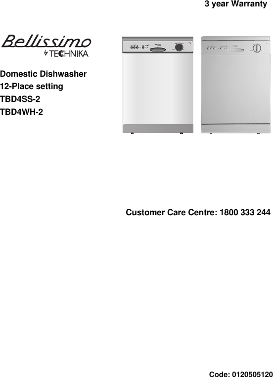 Technika Bellissimo Dishwasher Water Drain Pump TBD4SS TBD4SS-2 TBD4SS-3 