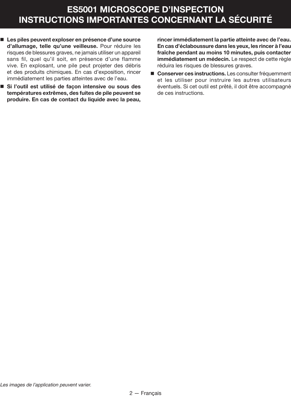 Page 12 of Techtronic Cordless GP ES51A INSPECTION SCOPE User Manual