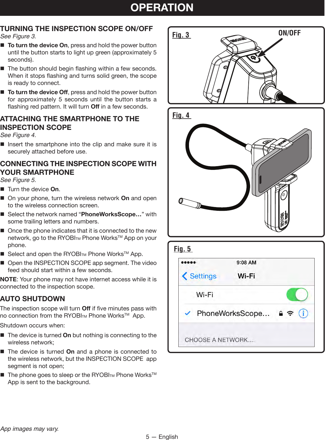 Page 5 of Techtronic Cordless GP ES51A INSPECTION SCOPE User Manual