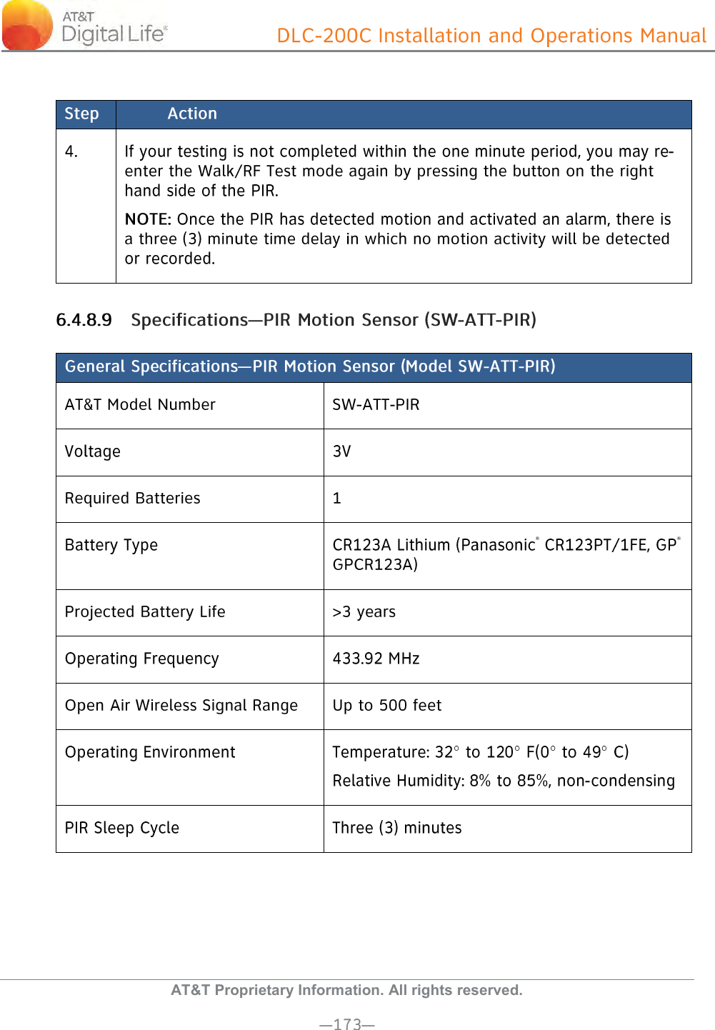   AT&amp;T Proprietary Information. All rights reserved.   