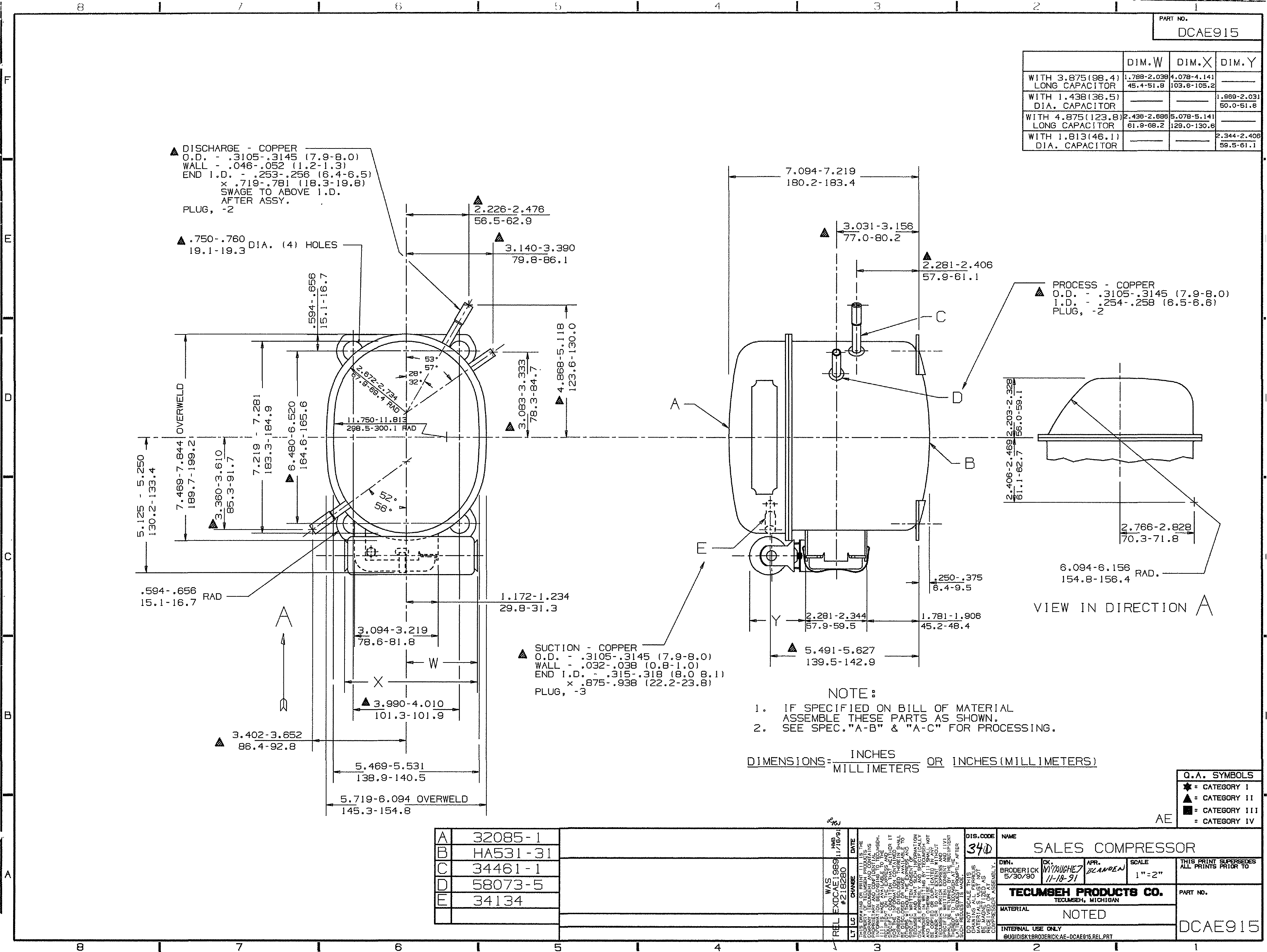 Page 1 of 1 - Tecumseh Tecumseh-Aea2380Zxa-Drawing-Data-  Tecumseh-aea2380zxa-drawing-data