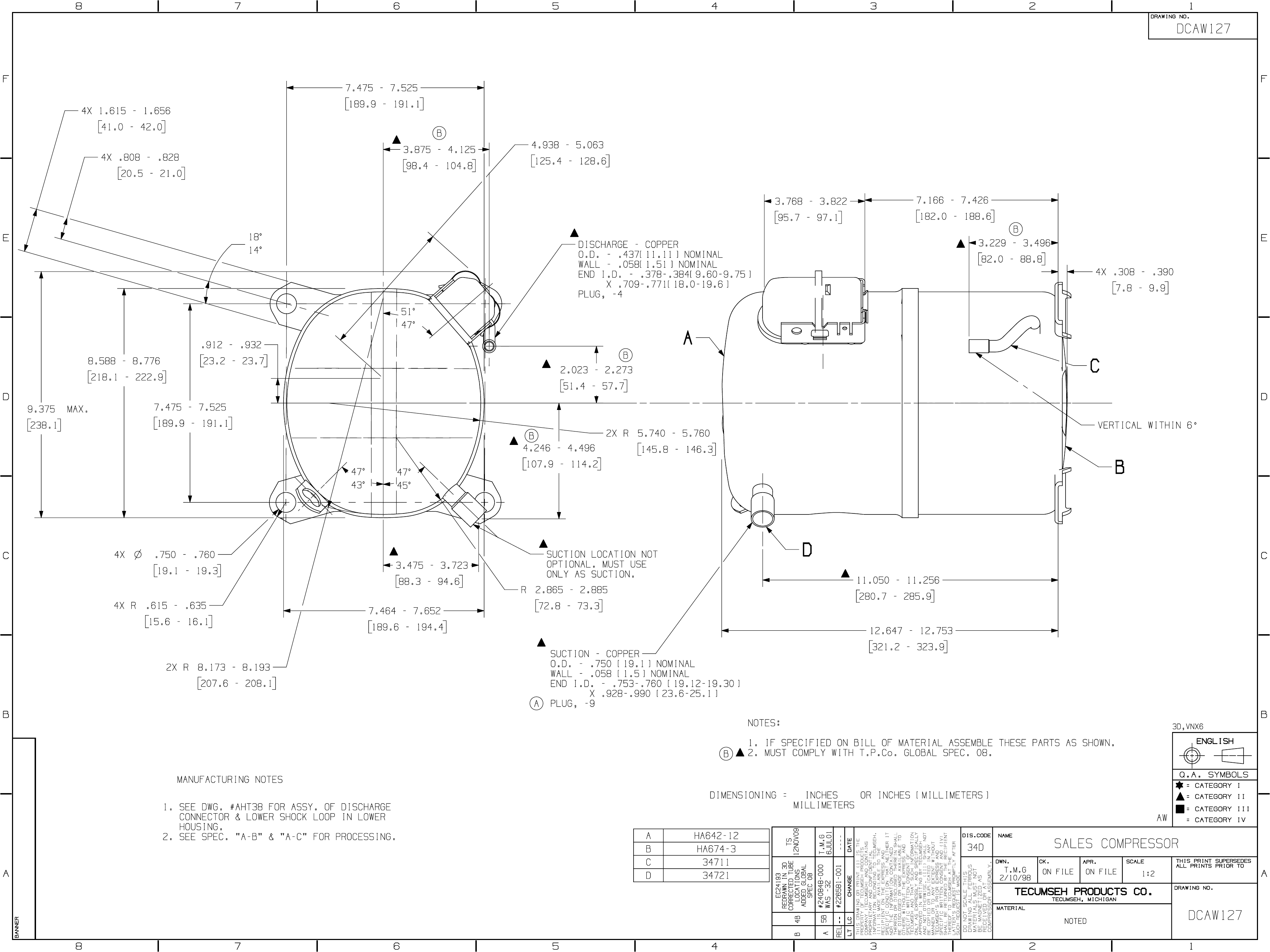 Page 1 of 1 - Tecumseh Tecumseh-Awa9490Zxt-Drawing-Data- Tecumseh-awa9490zxt-drawing-data