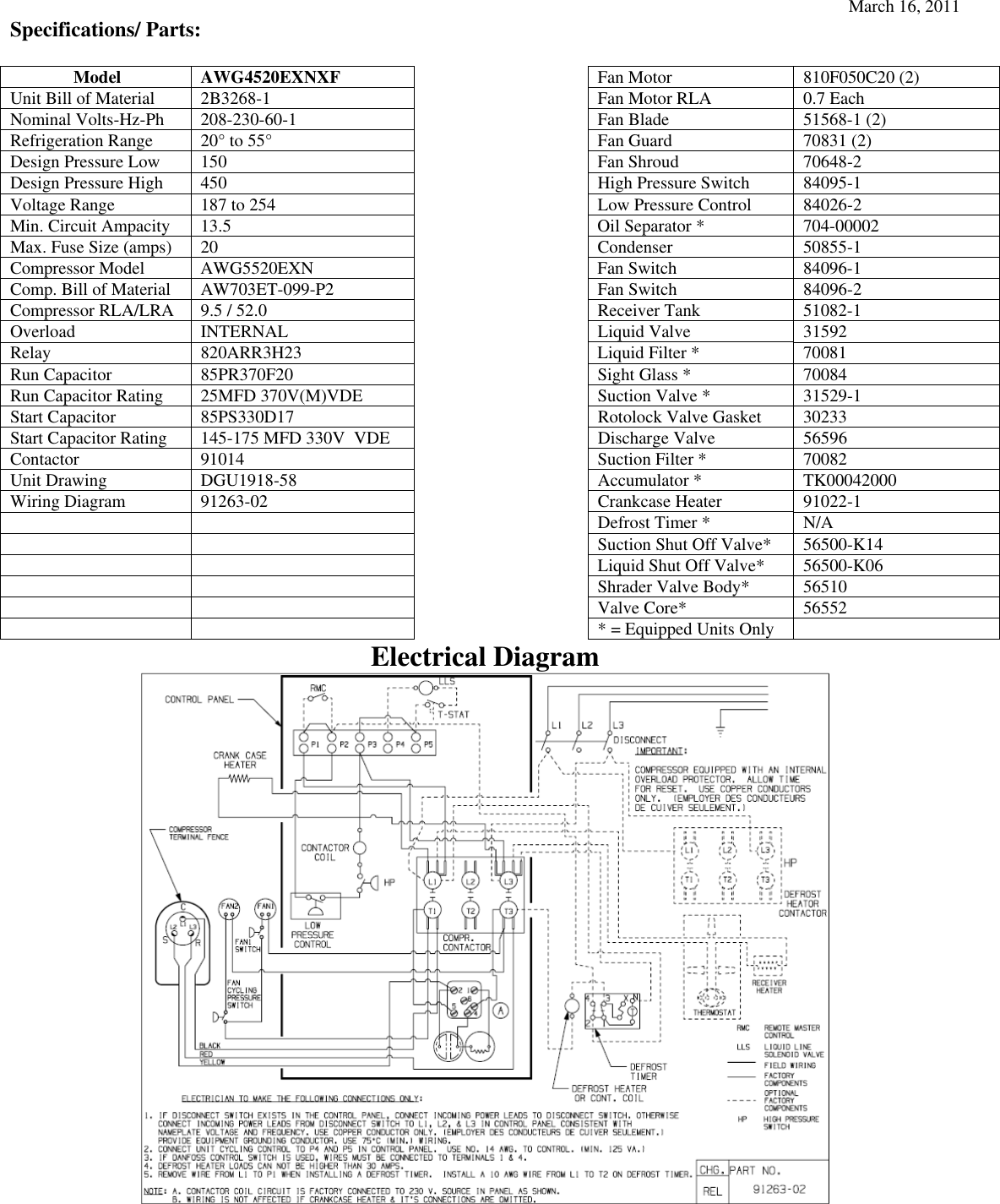Page 2 of 2 - Tecumseh Tecumseh-Awg4520Exnxf-Performance-Data-Sheet- June 6, 2000  Tecumseh-awg4520exnxf-performance-data-sheet