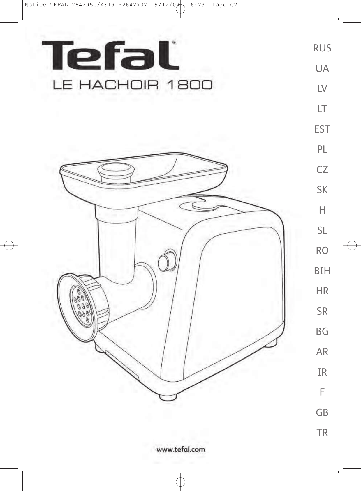 Tefal Me71013E Instruction Manual ME7101 TEF fr ru uk lv lt et pl cs sk