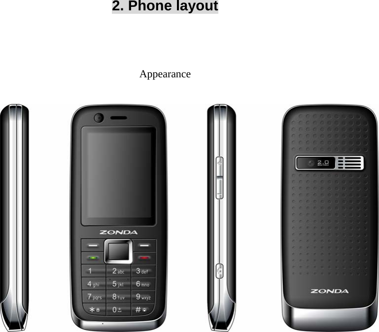   2. Phone layout   Appearance  