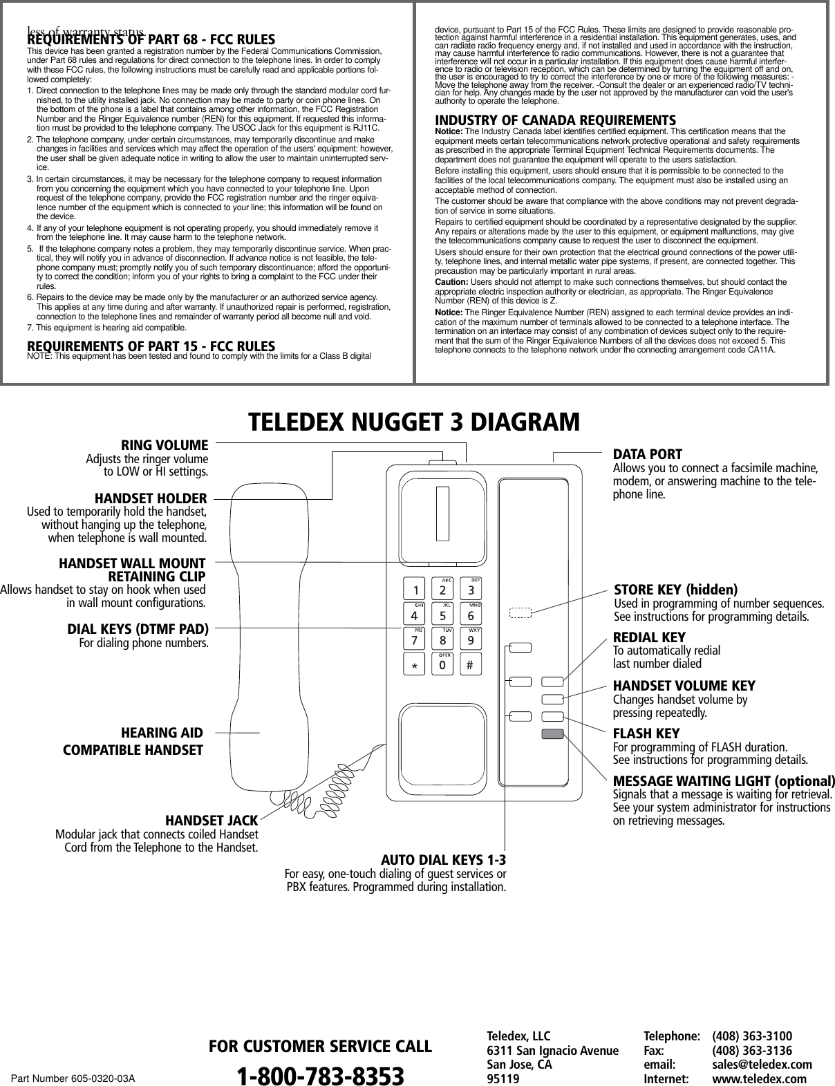 Page 2 of 2 - Teledex Teledex-Cell-Phone-Nugget3-Users-Manual- P#_605_0320_03A Teledex-cell-phone-nugget3-users-manual