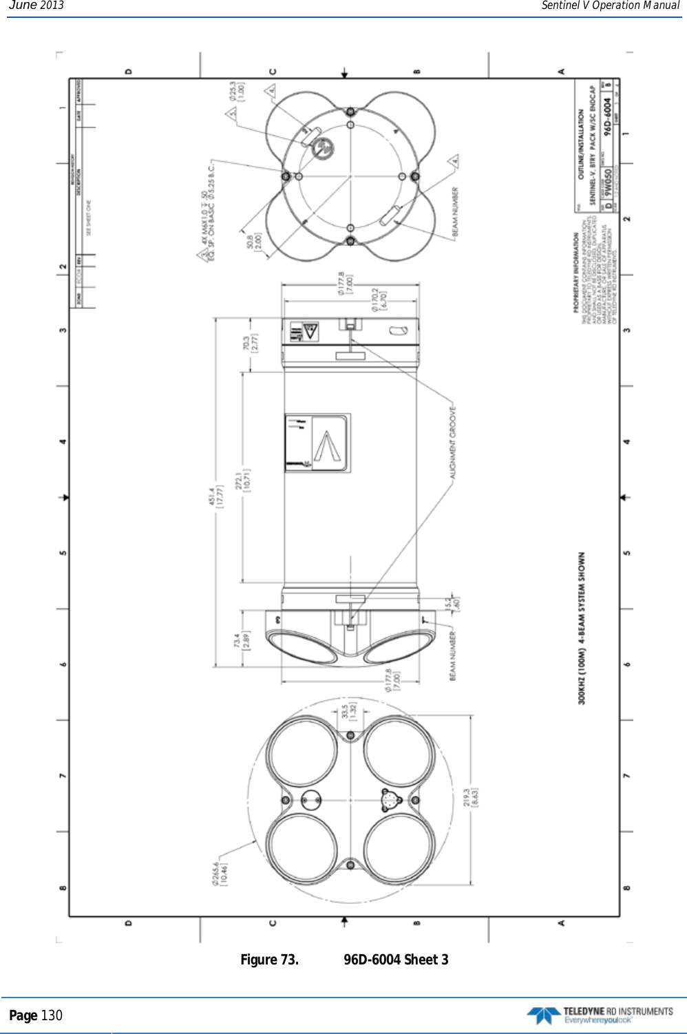 June 2013 Sentinel V Operation Manual  Figure 73.  96D-6004 Sheet 3 Page 130   