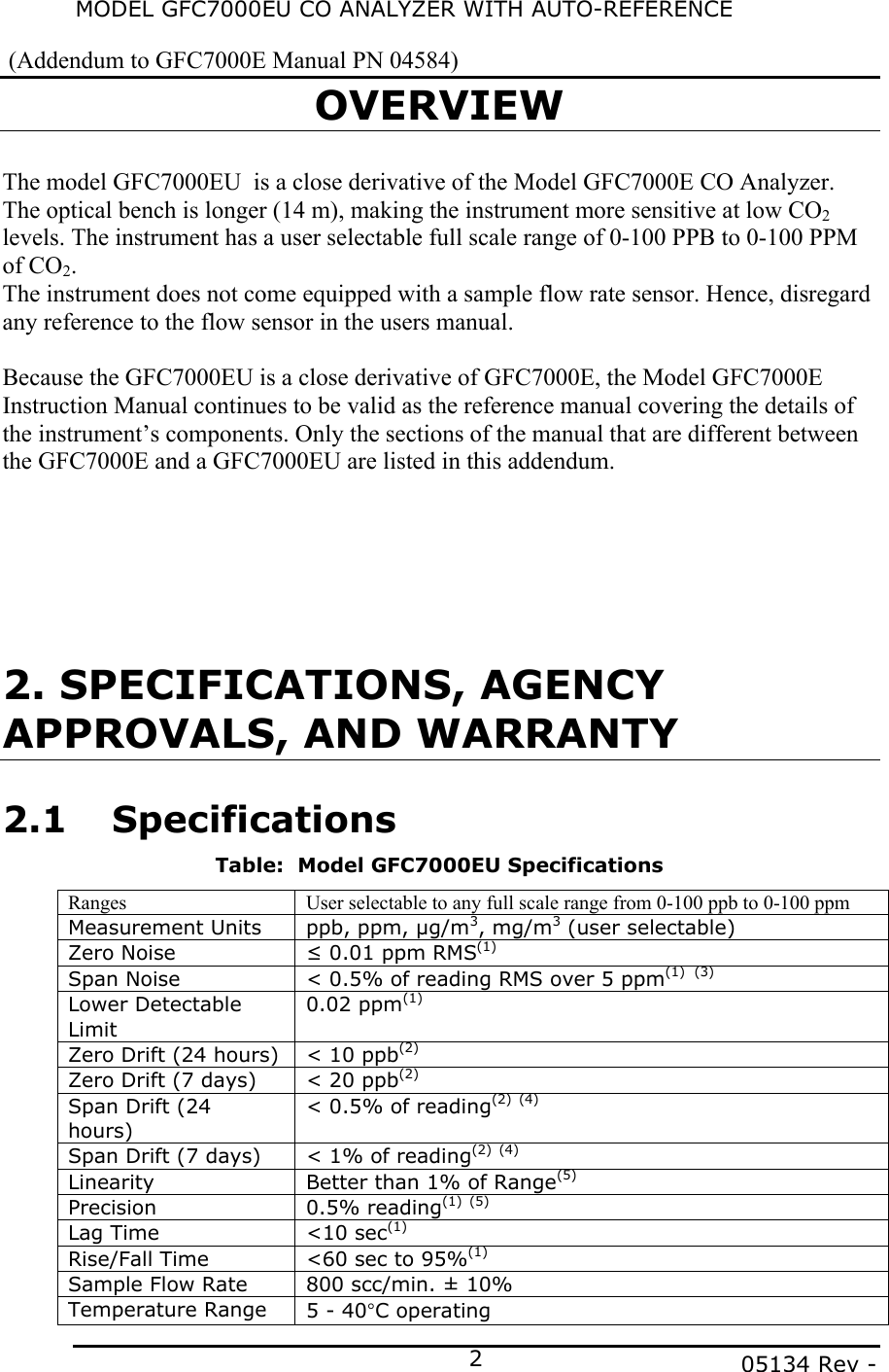 Teledyne Gfc7000Eu Users Manual