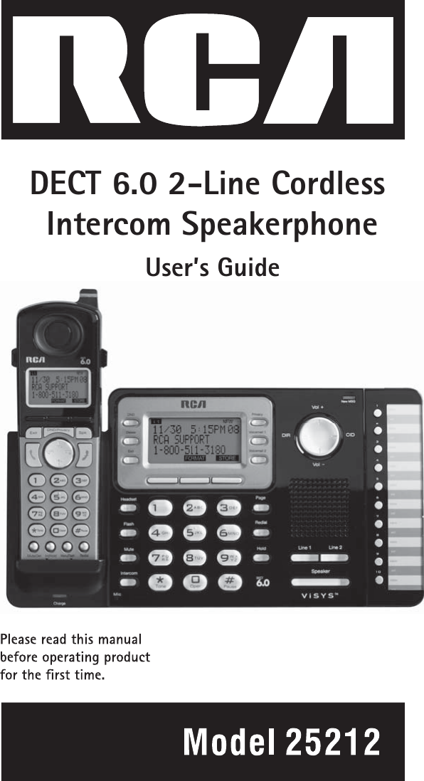 DECT 6.0 2-Line Cordless Intercom SpeakerphoneUser’s Guide