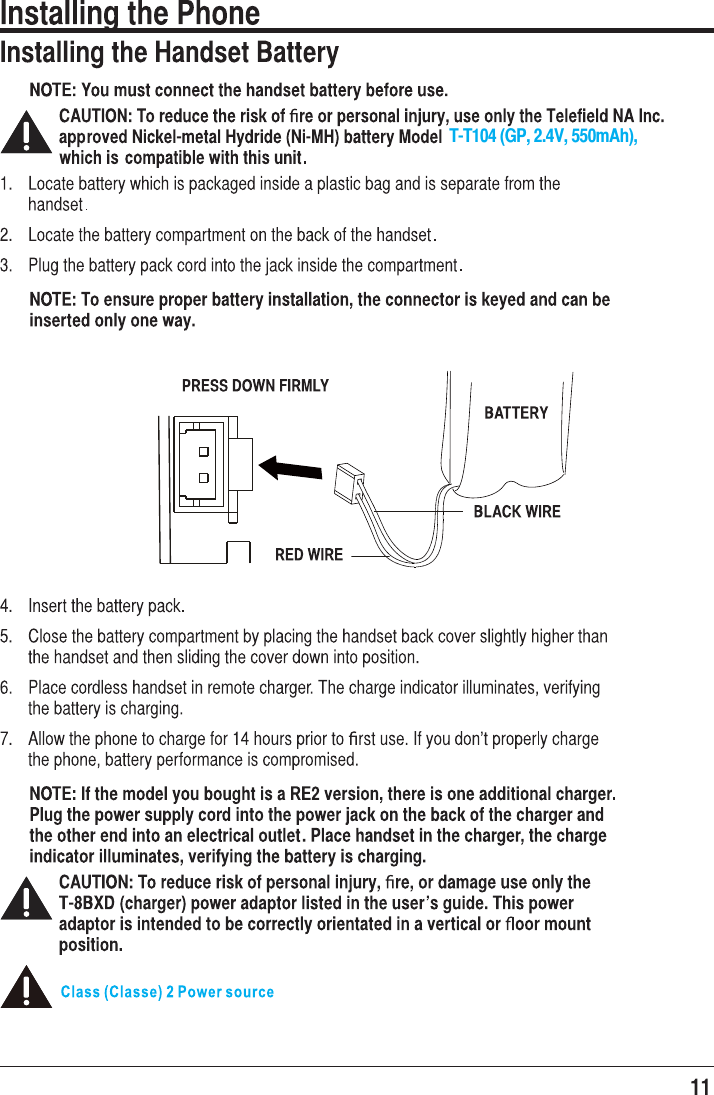 T-T104 (GP, 2.4V, 550mAh),