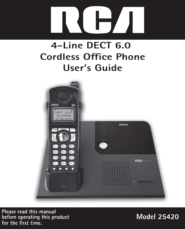 4-Line DECT 6.0 Cordless Oce PhoneUser’s GuidePlease read this manual before operating this product  Model 25420