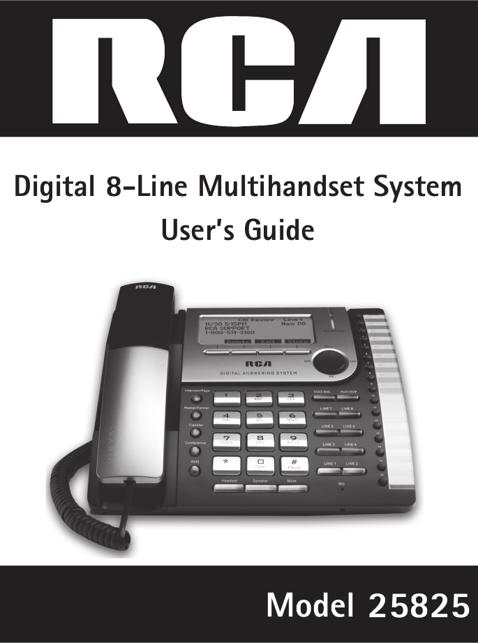 25825Digital 8-Line Multihandset SystemUser’s Guide