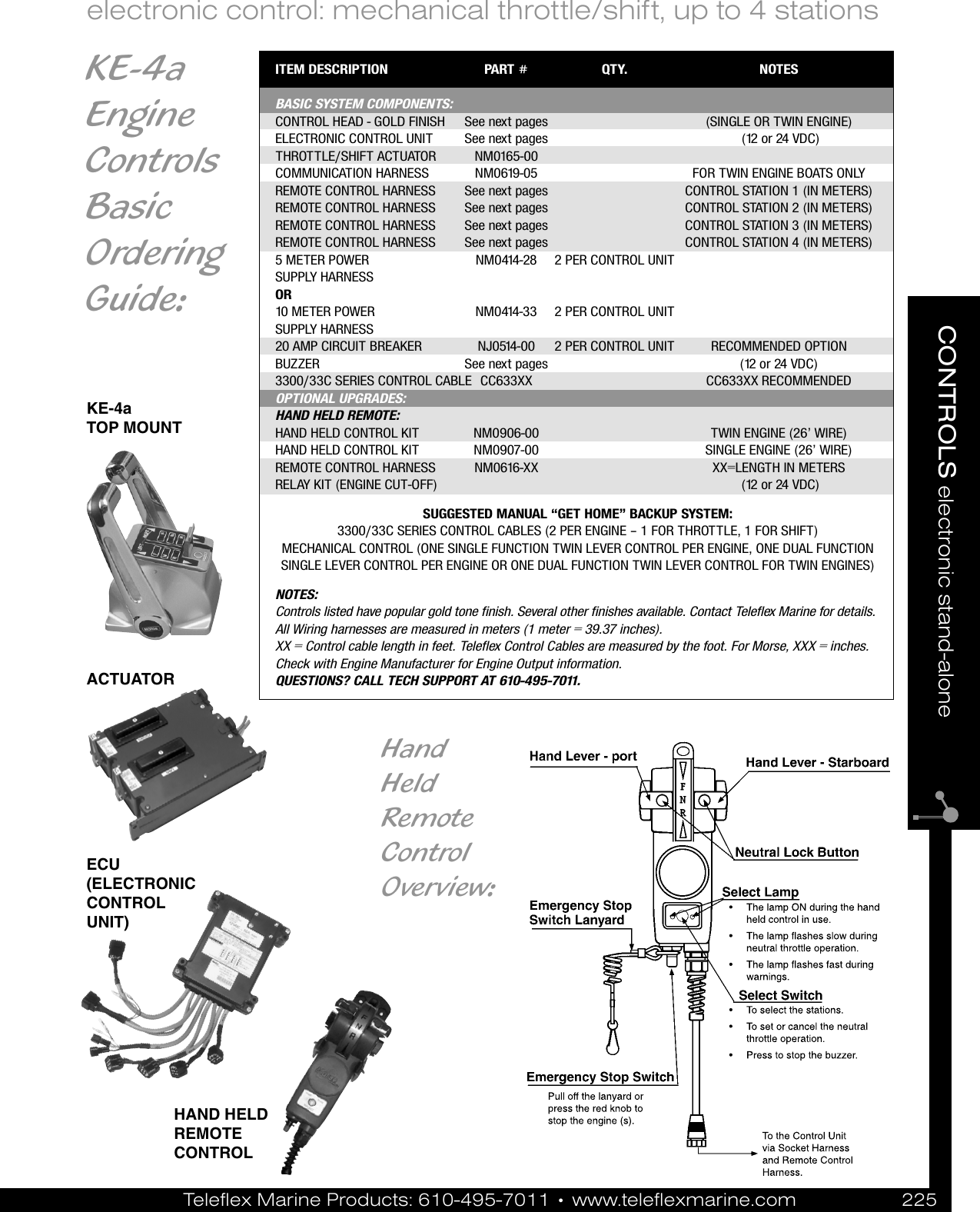 Page 2 of 4 - Teleflex-Marine Teleflex-Marine-Boating-Equipment-Ke-4A-Users-Manual- Teleflex-Morse Ke4 Electronic Engine Controls Selection Guide  Teleflex-marine-boating-equipment-ke-4a-users-manual