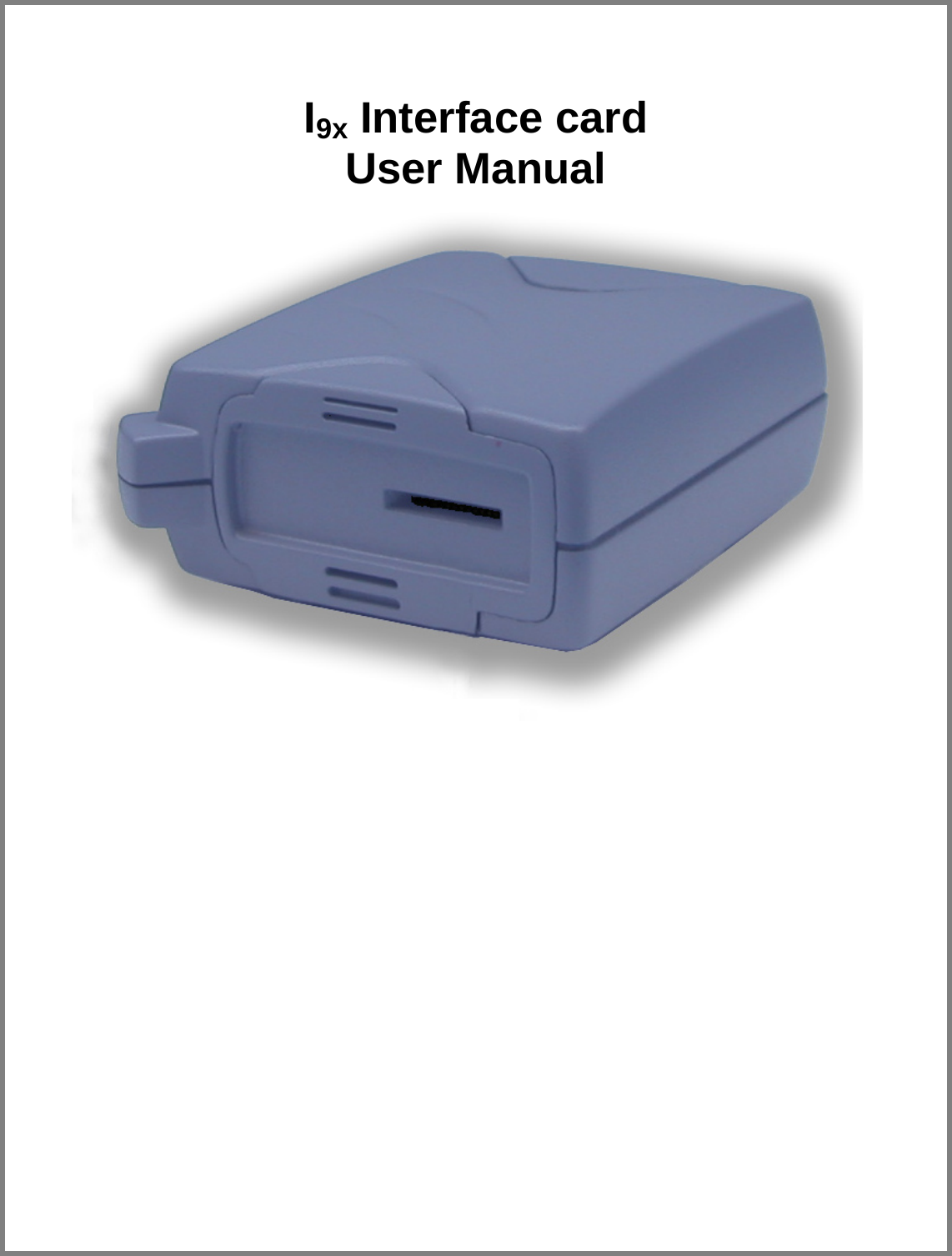 Telemedic I9X-001 Transceiver User Manual M00 I9x 001 B