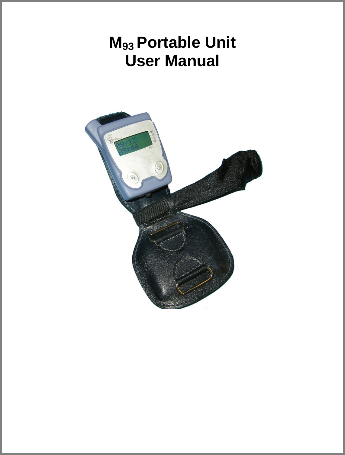    M93 Portable Unit User Manual                                              
