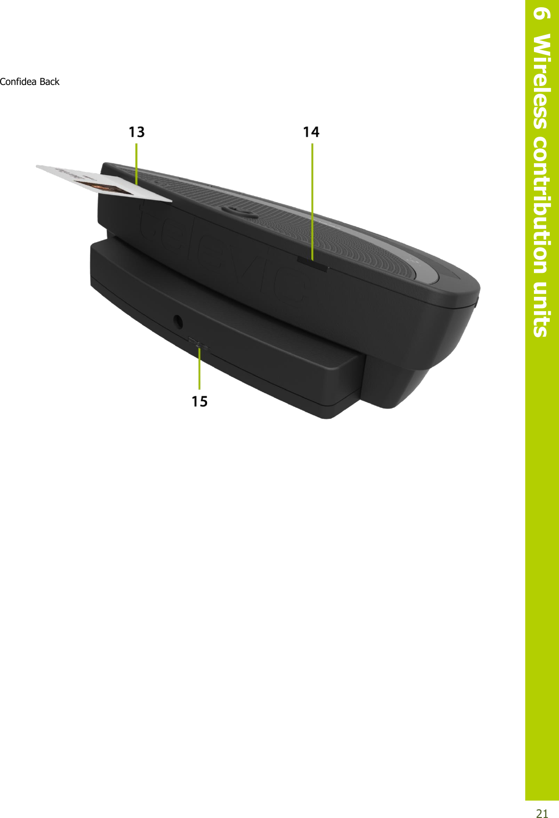   6  Wireless contribution units  21 Confidea Back    