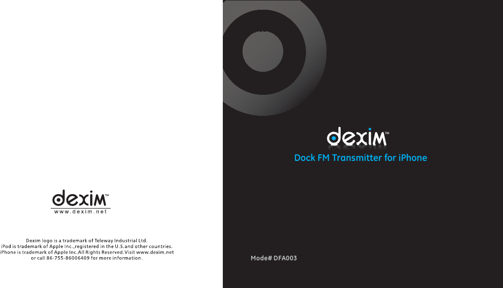 Dock FM Transmitter for iPhoneMode# DFA003