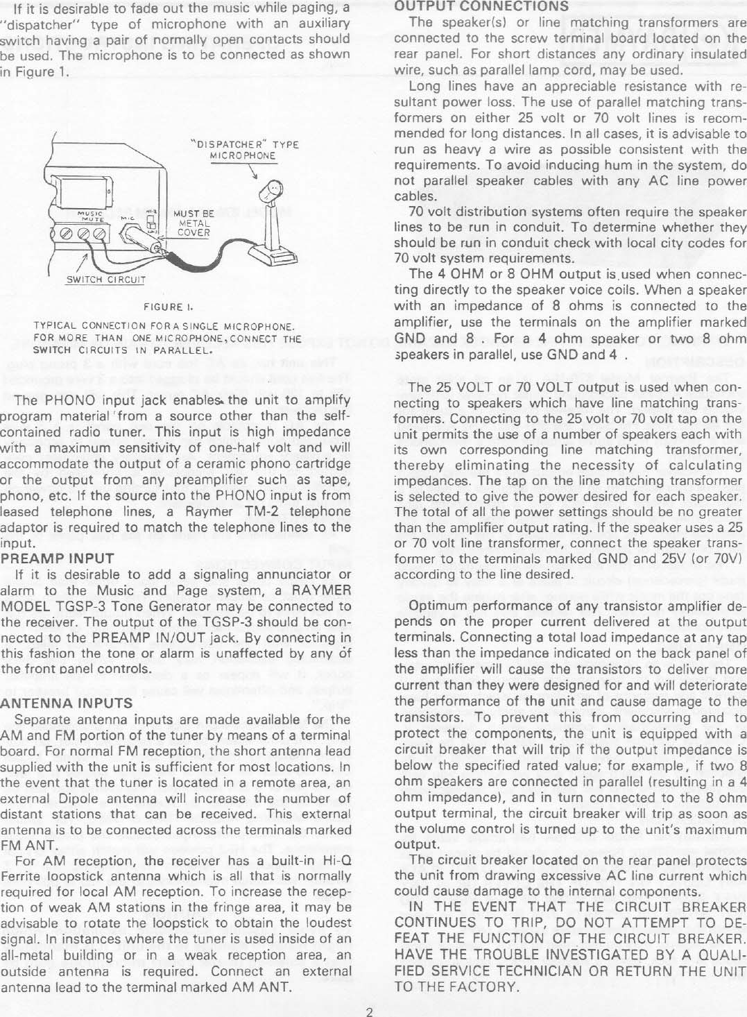 Page 2 of 4 - Telex Telex-Am-Fm-Receiver-870-15A-Users-Manual- 870-15A EDS  Telex-am-fm-receiver-870-15a-users-manual