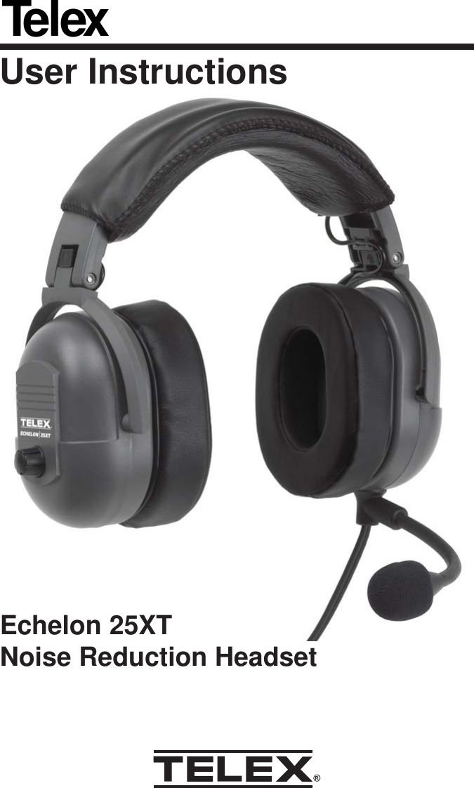 Page 1 of 12 - Telex Telex-Echelon-25Xt-Users-Manual- 38110073_3-7-02  Telex-echelon-25xt-users-manual