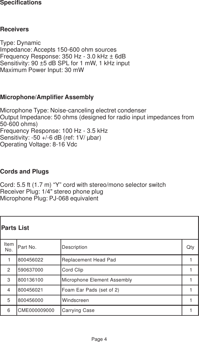 Page 6 of 12 - Telex Telex-Echelon-25Xt-Users-Manual- 38110073_3-7-02  Telex-echelon-25xt-users-manual
