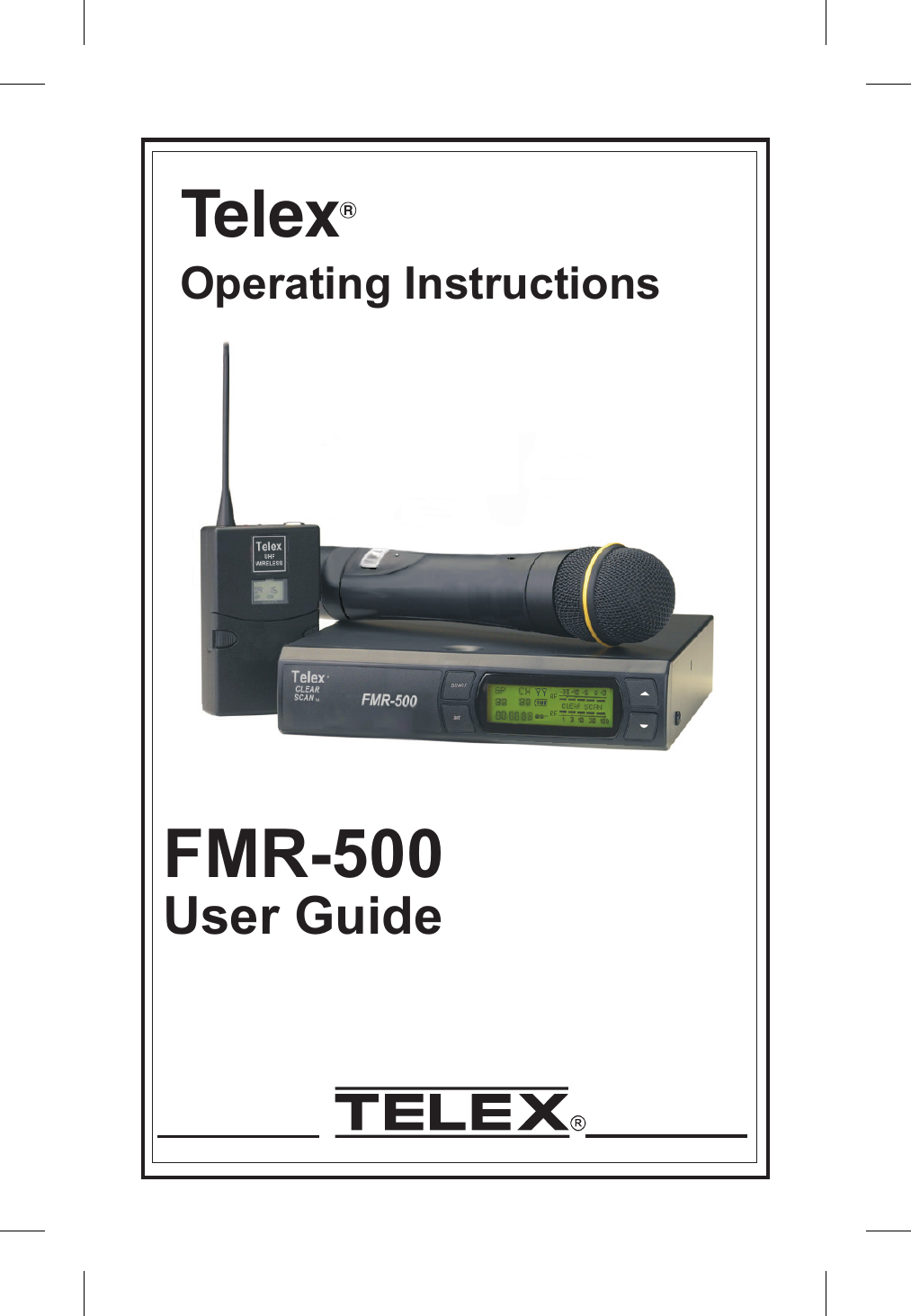 Telex Fmr 500 Users Manual 803666dwg