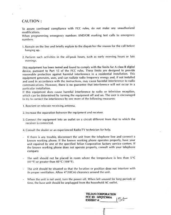 900 MHz Cordless Phone User Manual