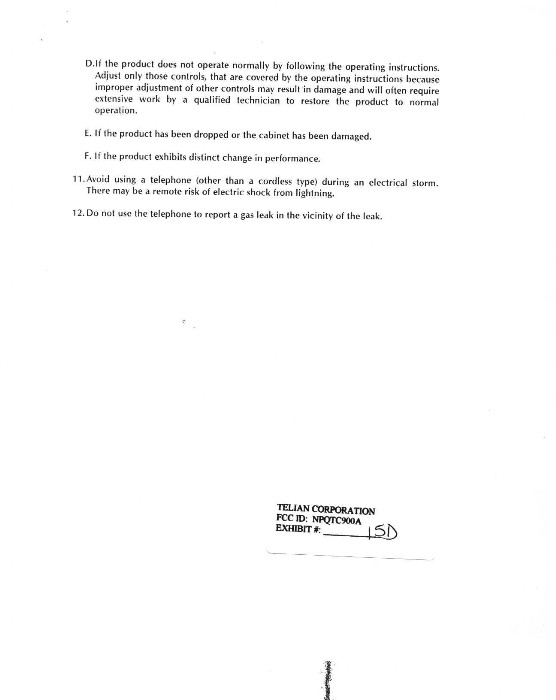 900 MHz Cordless Phone User Manual