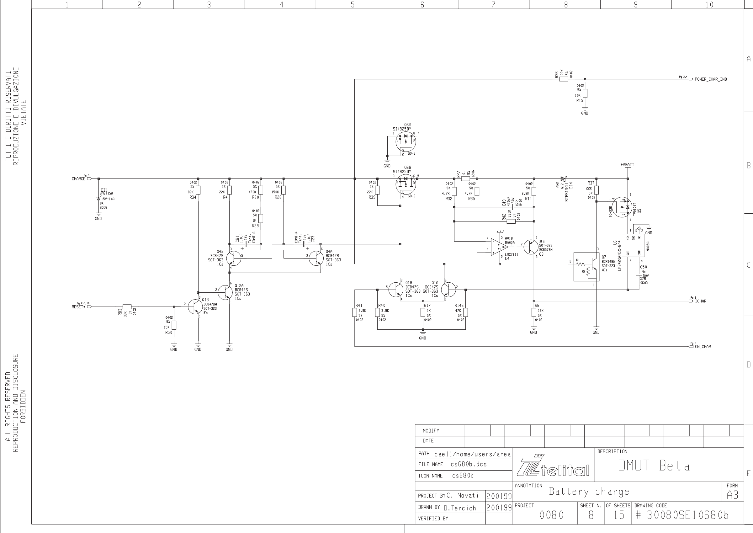 MODULO RF–RADIO  SCHEMA ELETTRICO P.1 30069SE00503a