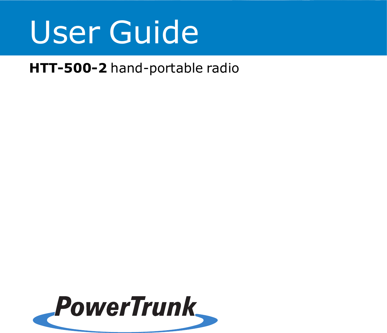 User GuideHTT-500-2 hand-portable radio