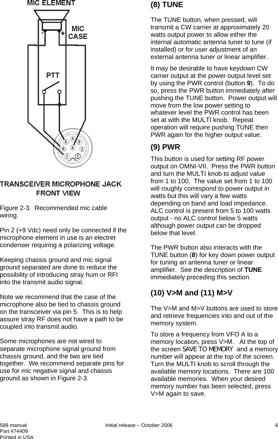 Ten Tec 588 HF AMATEUR RADIO TRANSCEIVER User Manual Chapter 1 YOUR NEW
