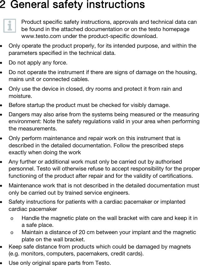 Page 10 of Testo SE and KGaA 04800069 Testo Control Unit User Manual 