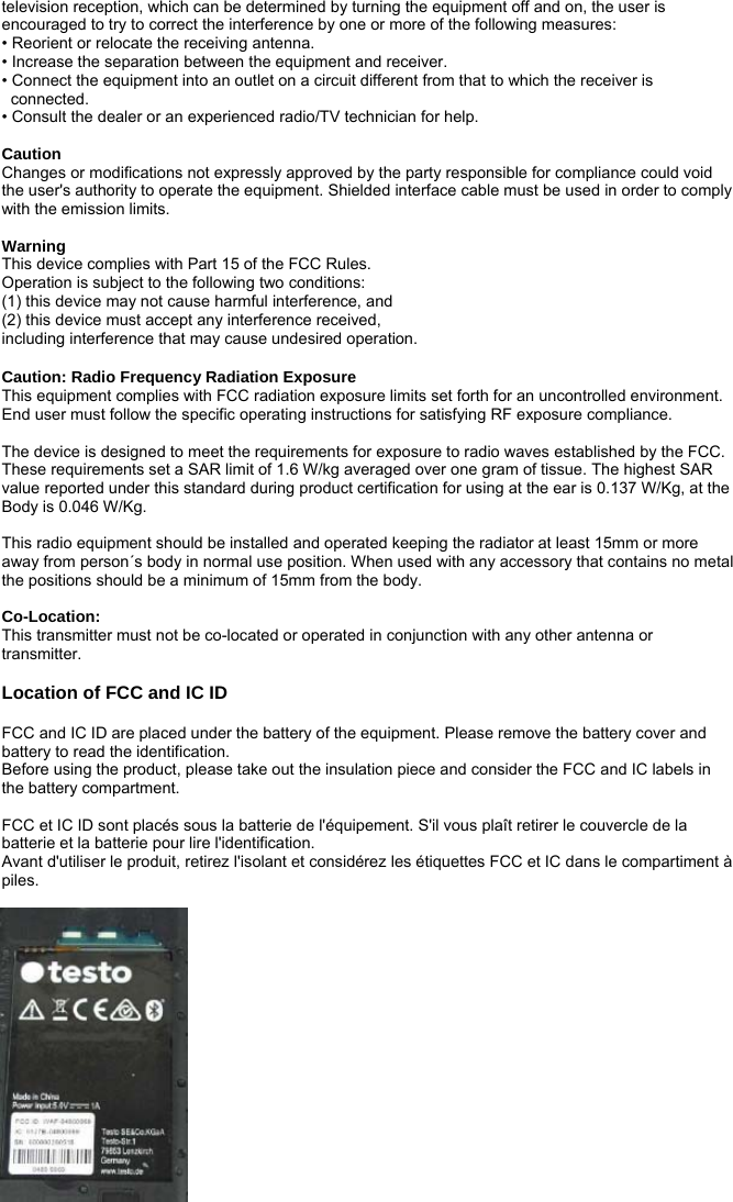 Page 3 of Testo SE and KGaA 04800069 Testo Control Unit User Manual 