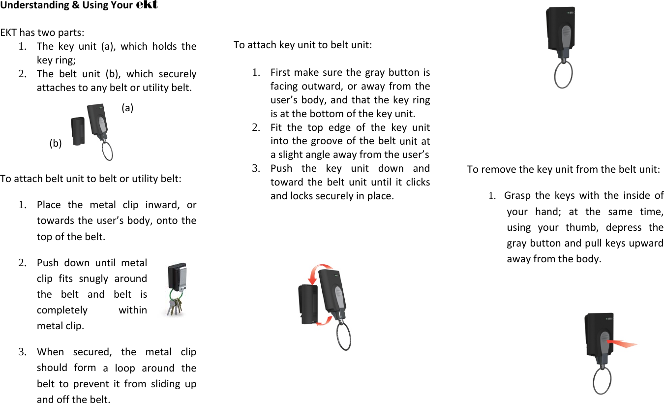 Tether Technologies EKT3000B EKT3000B User Manual EKT Instructions