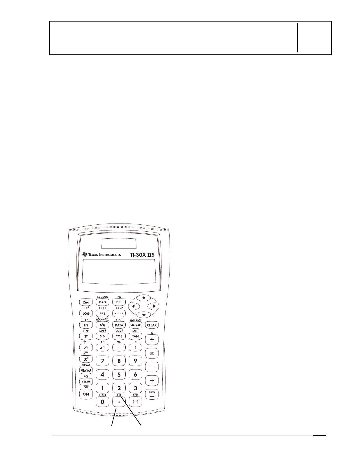 Texas Instruments Ti 30x Iis Scientific Calculator Users Manual 000