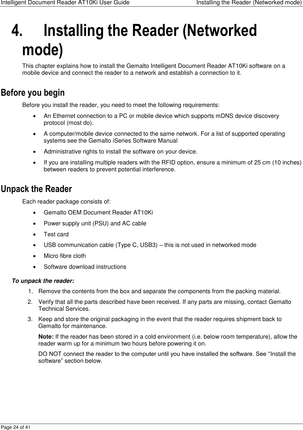 Page 24 of Thales DIS USA PR01523 ation Scanner User Manual