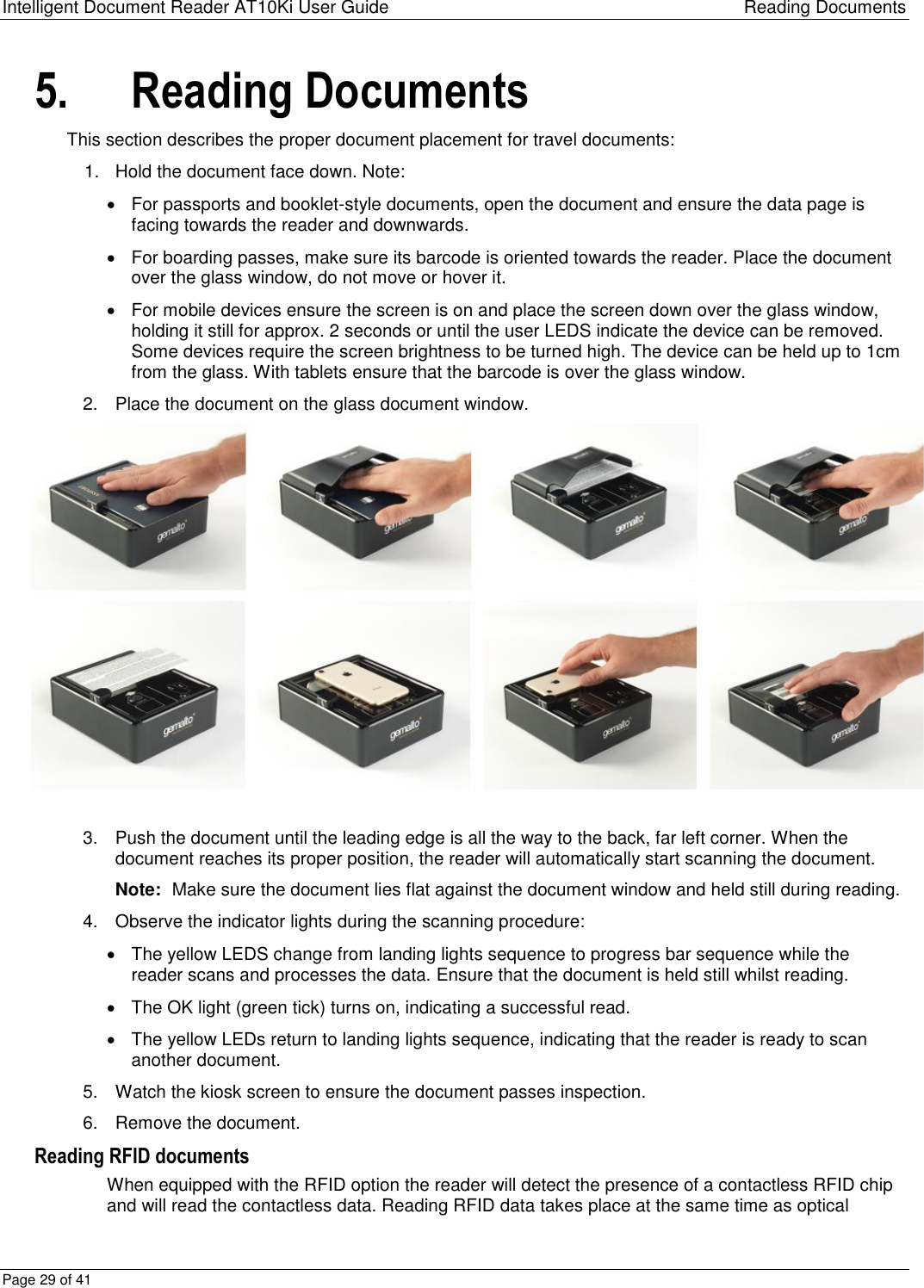 Page 29 of Thales DIS USA PR01523 ation Scanner User Manual
