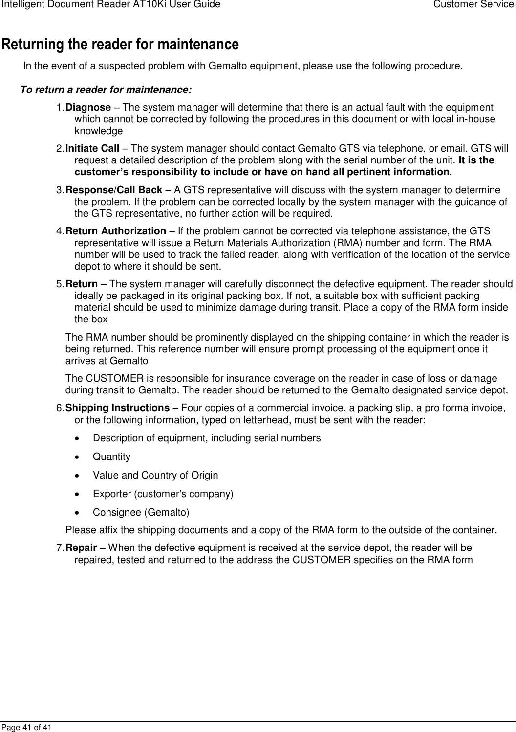 Page 41 of Thales DIS USA PR01523 ation Scanner User Manual