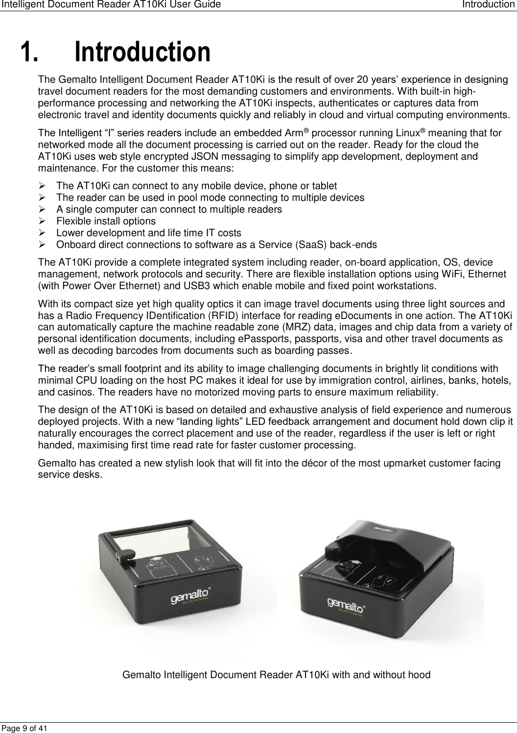 Page 9 of Thales DIS USA PR01523 ation Scanner User Manual