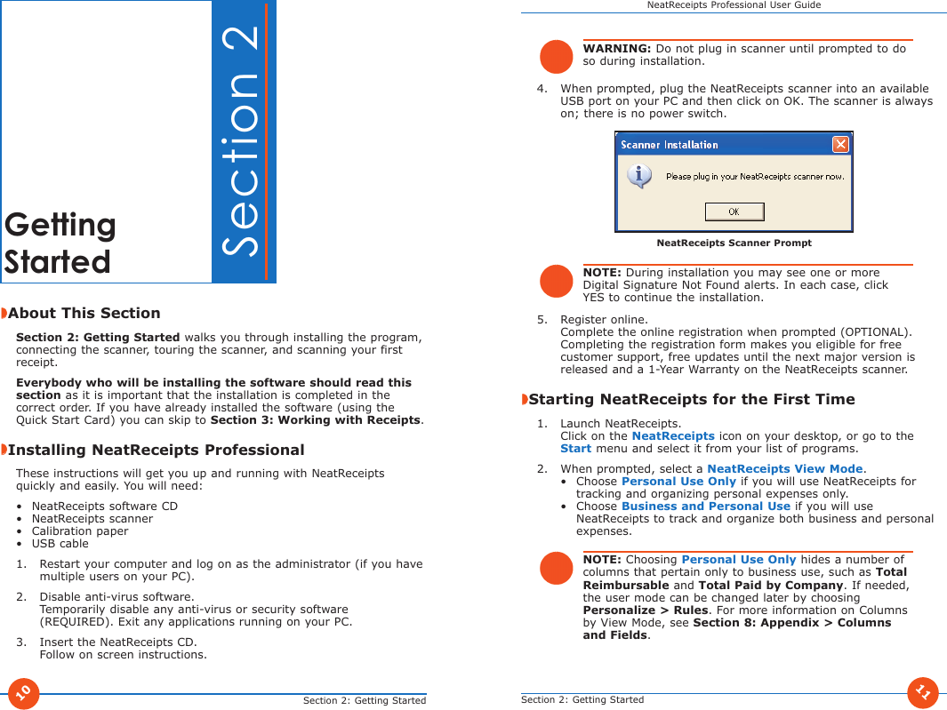 Page 6 of 9 - The-Neat-Company The-Neat-Company-Neat-Receipts-Neatdesk-Desktop-Scanner-315-Users-Manual- Ch1-2_NRPROF_JAN-2007.qxp  The-neat-company-neat-receipts-neatdesk-desktop-scanner-315-users-manual