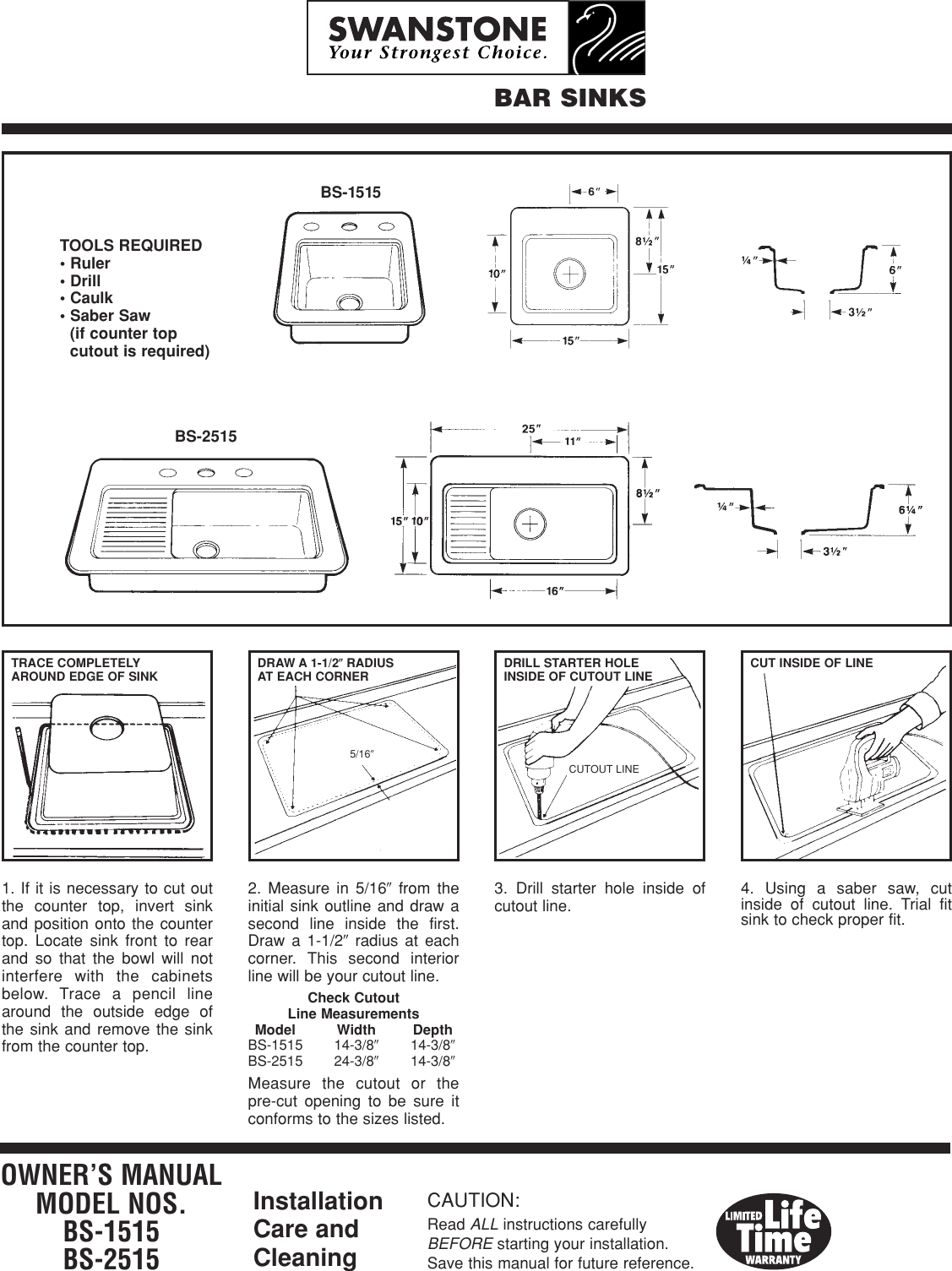 Page 1 of 2 - The-Swan-Corporation The-Swan-Corporation-Bs-1515-Users-Manual- V01666 #256  The-swan-corporation-bs-1515-users-manual