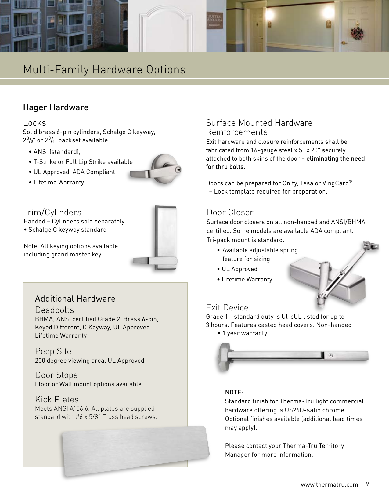 Page 9 of 12 - Therma-Tru Therma-Tru-Light-Commercial-Pre-Hung-Users-Manual-  Therma-tru-light-commercial-pre-hung-users-manual