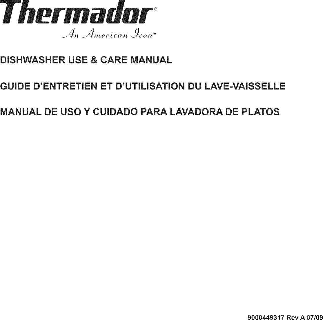 Thermador DWHD410GPR 53 User Manual DISHWASHER Manuals And Guides L0911002