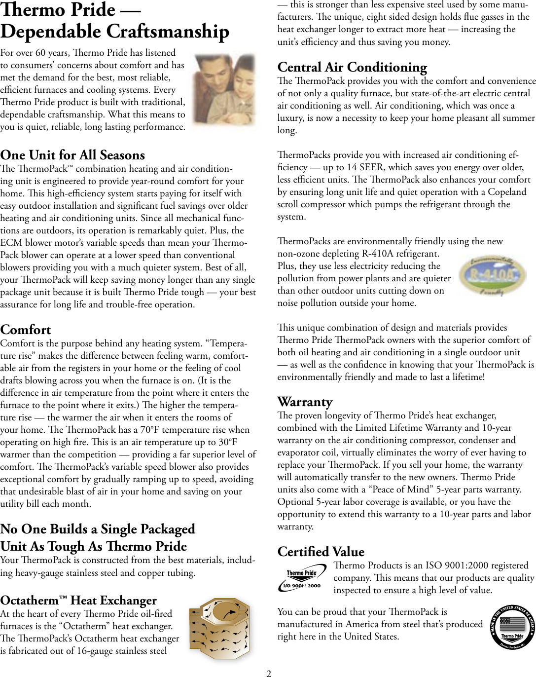 Page 2 of 4 - Thermo-Products Thermo-Products-13-Seer-Users-Manual- Thermopack OPB 7-06  Thermo-products-13-seer-users-manual