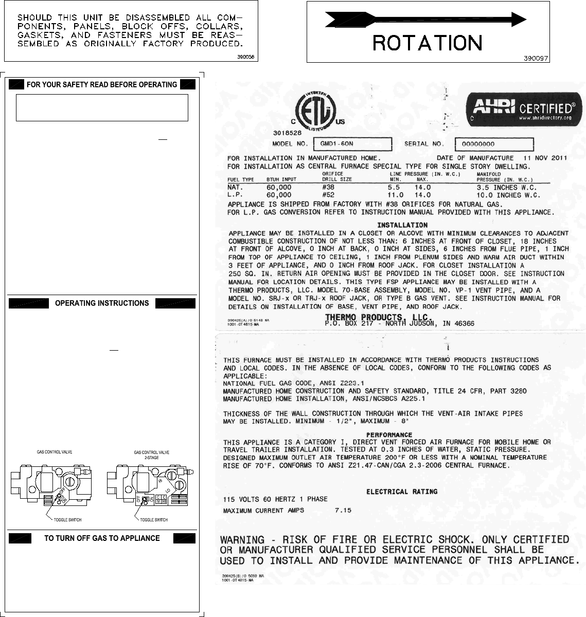 Thermo Products Pride Burner Gdm1 80N Users Manual KDKD
